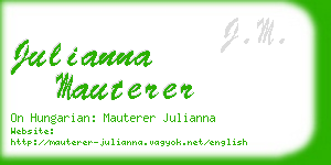 julianna mauterer business card